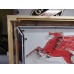 Original Porcelain Mobilgas Shield Sign w/Neon  52 IN W x 54 IN H 
